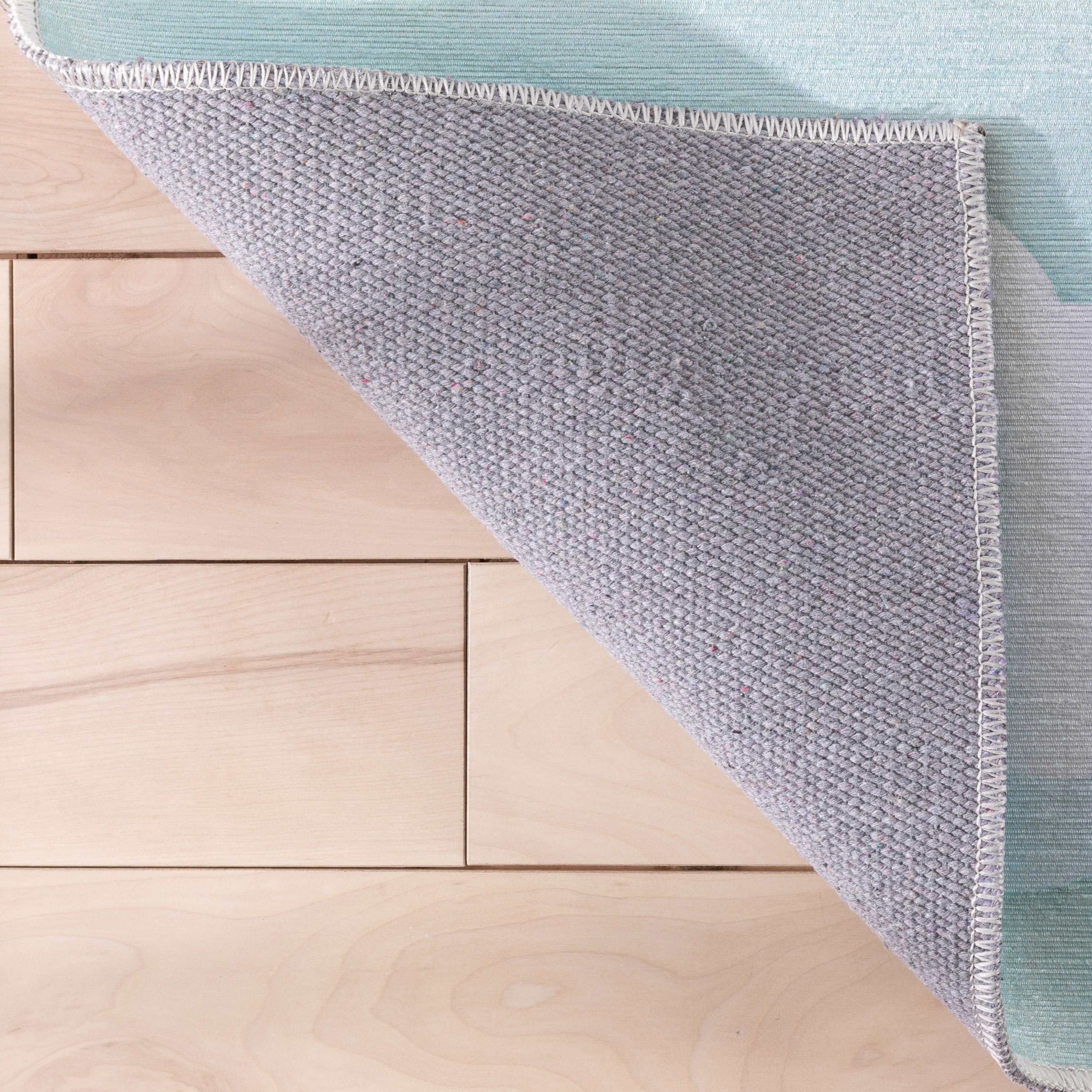 Well Woven Kids Rugs Cloud 9 Modern Mint Printed Distressed Machine Washable 3'3" x 5' Area Rug