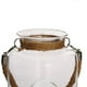 Efavormart 2 Pack 16.5" Clear Glass Vase Jar with Twine Rope Handle DIY Hanging Glass Terrariums ...