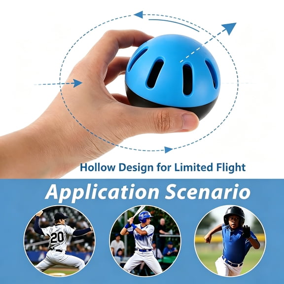 BESTSKY 2026 New Practice Baseballs for Hitting Limited Flight Baseballs Softball Balls Plastic Balls Sports Hollow Plastic Baseballs