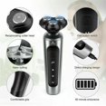 thumbnail image 4 of Rasoir Électrique pour Hommes Rasoir Humide et Sec Rechargeable Rotatif Sans Fil USB Rechargeable, 4 of 5