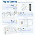 thumbnail image 3 of SANOPY 10' x 15' Heavy Duty Pop up Canopy with 4 Removable Sidewalls, Instant Commercial Tent for Party, Portable Gazebo with Sangbags, Roller Bag, White, 3 of 8