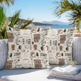 thumbnail image 3 of Throw Pillow Covers 18x18 Inch Set of 2, Coffee Waterproof Outdoor Pillow Covers, Brown Beans Cup Dessert Drink Monochrome Decorative Cushion Pillowcases for Couch, Sofa, Bed, Garden, Patio, 3 of 9