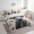 thumbnail image 3 of Castle Fairy Boys Girls Highland Cattle Twin Bedding Sets 7-Piece,Chic Floral Flower Bedding Comforter Set Microfiber,Farmhouse Animal Breathable Sheet Sets,Microfiber Bedroom Decor,Reversible, 3 of 8