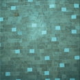 thumbnail image 1 of Ahgly Company Machine Washable Indoor Square Transitional Deep-Sea Green Area Rugs, 5' Square, 1 of 7