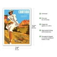 thumbnail image 2 of Cortina Italy - Cortina d'Ampezzo - Elevation 1224 Meters - Dolomiti (Dolomite Mountains) - Vintage Travel Poster by Michele Ortino c.1937 - Fine Art Matte Paper Print (Unframed) 24x32in, 2 of 4