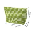 thumbnail image 2 of Unique Bargains 1 Pc Knitted Stripes Makeup Bag Green Polyester, 2 of 6
