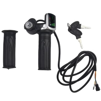 TDRMOTO Half-Bar Twist Throttle For 24V/36V/48V Electric Bike – Ebike Accelerator, Black