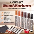 thumbnail image 2 of MeasuPro Wood Scratch Repair Kit Markers - Set of 13 - Scratch & Stain Markers, Furniture Repair Pens for Touch-Up on Wood Furniture, Tables, Desks, Bedposts - Carpenter's Essential Toolkit, 2 of 6