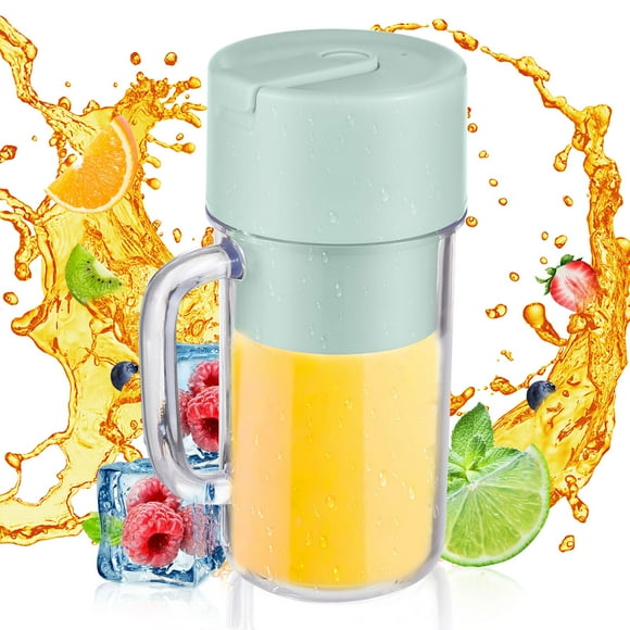 Portable Blender for Shakes and Smoothies 340ml Mini Blender with Handle 6 Blades Waterproof USB