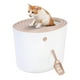 thumbnail image 1 of Arenero para Gatos IRIS USA Blanco Beige con Entrada Superior y Pala, 1 of 7