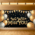 thumbnail image 5 of Decorative Design Farewell Banner Balloon Decoration Goodbye Party Decoration Confetti Background Farewell Banner for Farewell Party Office Event Colleague Goodbye, 5 of 7