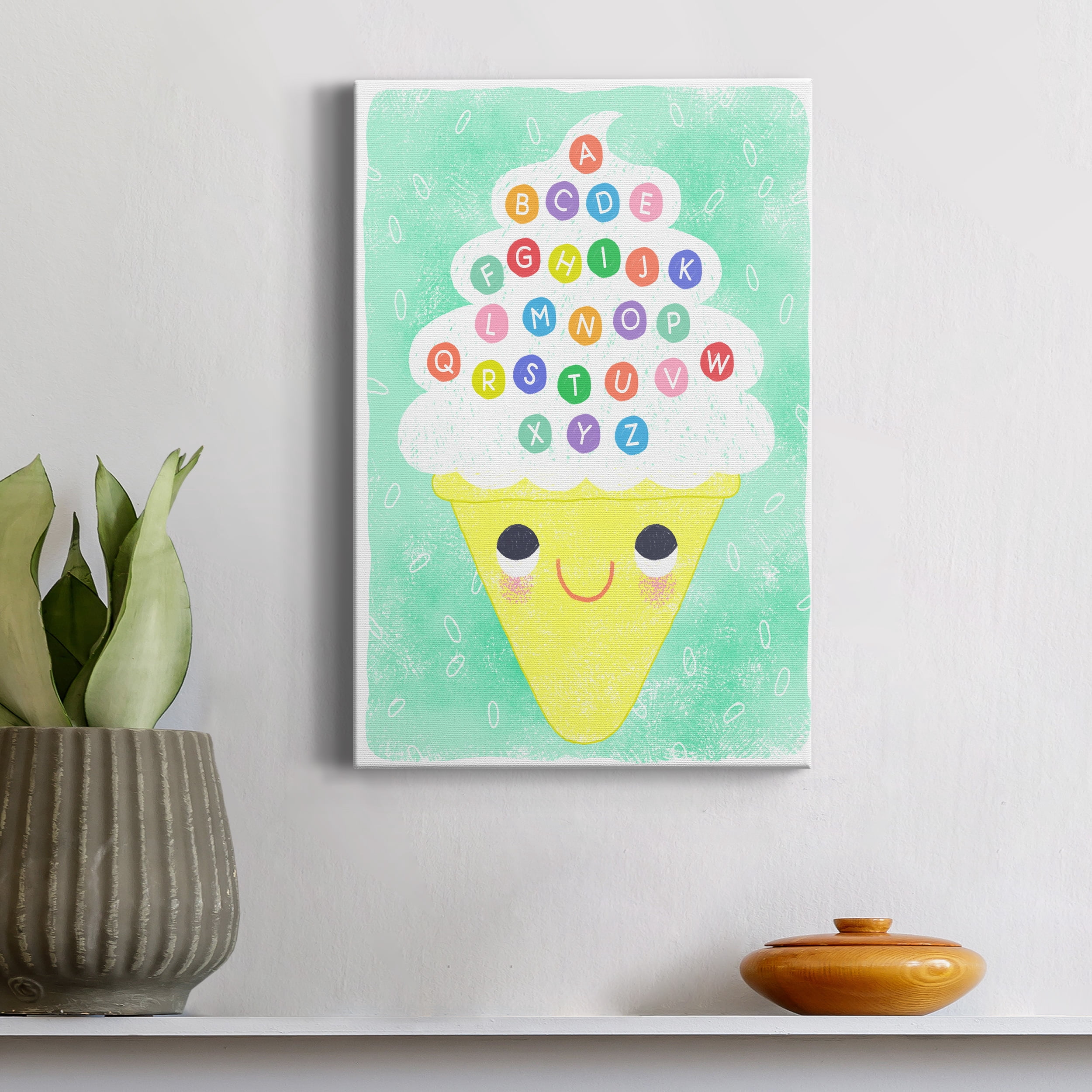 Ice Cream Alphabet Premium Gallery Wrapped Canvas - Ready to Hang - 40 x 60