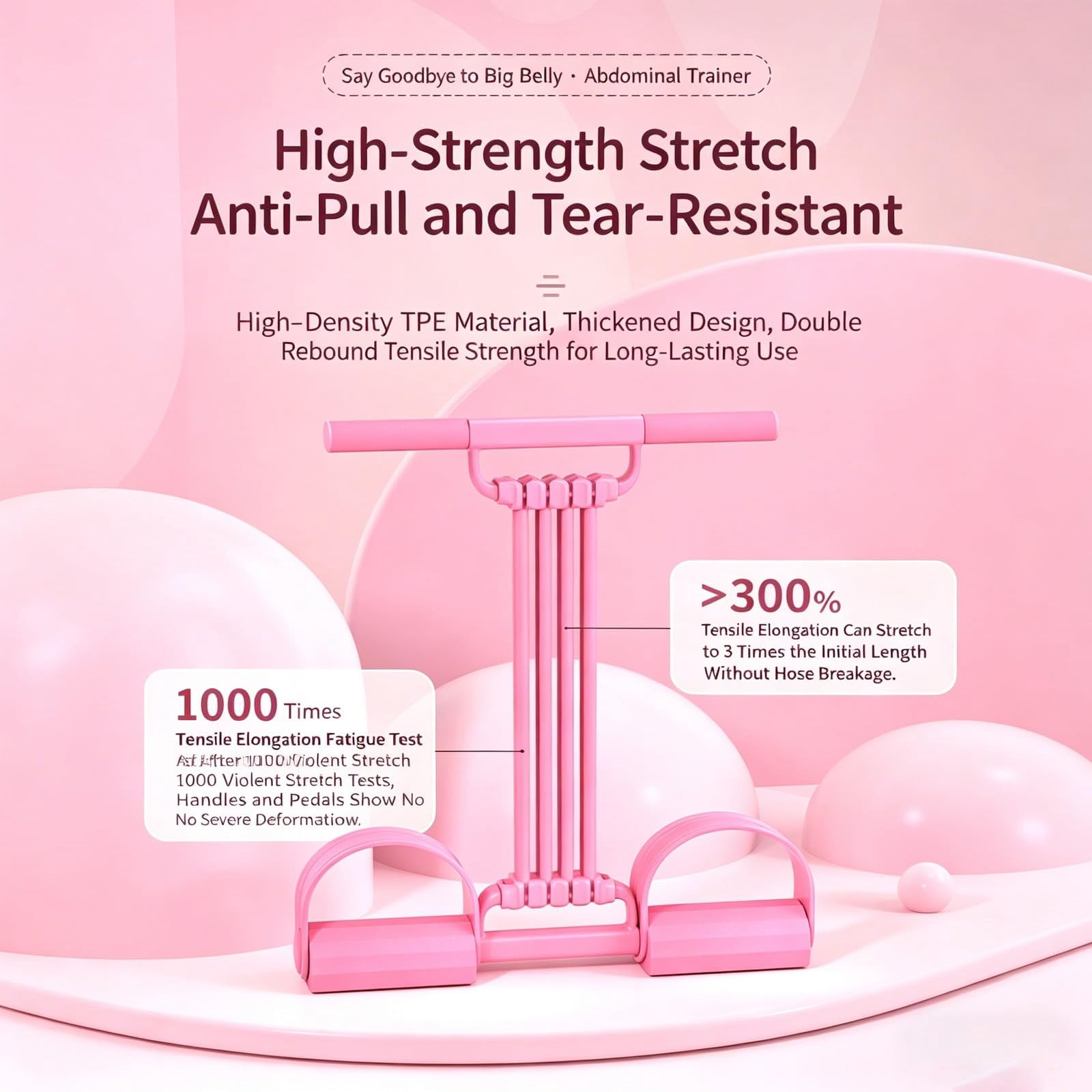 Upper Belly Resistance Band Multifunction Pedal Resistance Band | Home Exercise Equipment for Abdomen Waist Arm Leg Workout Training