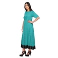 thumbnail image 2 of Moomaya Robe Kurti Tunique Longue Ligne A pour Femmes, Manches au Coude, Kurti Décontractée Imprimée, 2 of 5