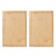 thumbnail image 1 of Bandeja de servicio de bambú Uxcell de 2 piezas 7.09" x 4.72" bandeja de té rectangular, bandejas de mesa de bambú natural, amarilla, 1 of 7