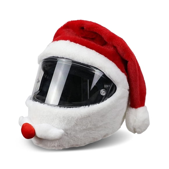 Soidarity Cubierta de casco de Navidad Decoración de casco de motocicleta de Navidad universal Decoración de Papá Noel Adorno Accesorios de Ciclismo