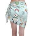 thumbnail image 2 of Bingfone Christmas Winter Animals Women's Sarong Swimsuit Cover Ups Bathing Suit Coverups Chiffon Beach Wrap Skirts, 2 of 7
