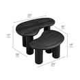 thumbnail image 4 of Coffee Sofa Side End Table, Black, Wood, Living Room Lounge Cafe Lobby Hospitality Restaurant, Modern Contemporary, HB37932, 4 of 10