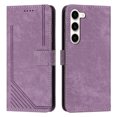 thumbnail image 2 of for Samsung Galaxy S23 Wallet Case, Classic PU Leather Shockproof Folio Flip Stand Magnetic Closure Money Pocket Simple Business Purse Card Slots Case Cover for Samsung Galaxy S23, Purple, 2 of 12
