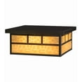 thumbnail image 5 of Meyda Tiffany 153662 Hyde Park Double Bar Mission 4 Light 23" Wide Flush Mount Square, 5 of 7