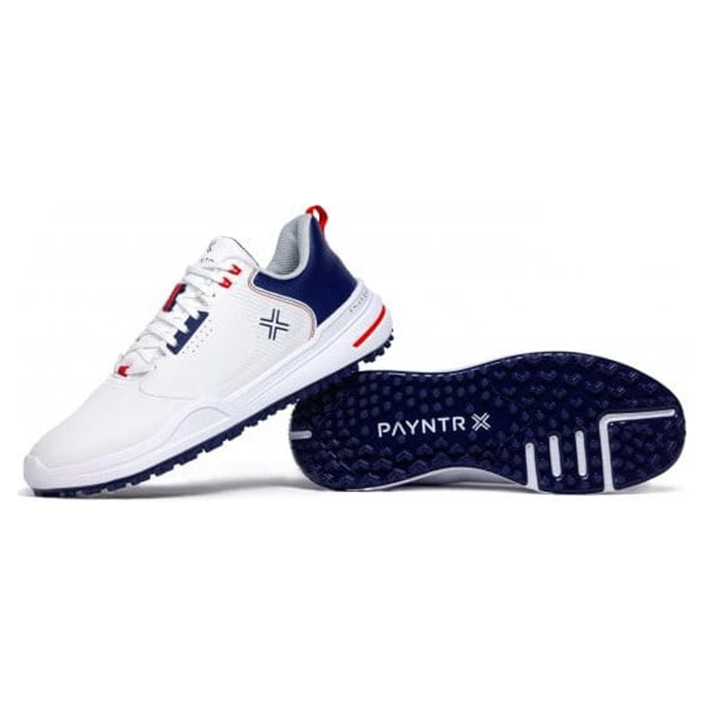 NEW Mens Payntr X 003 Spikeless Golf Shoes White / Blue / Red Size