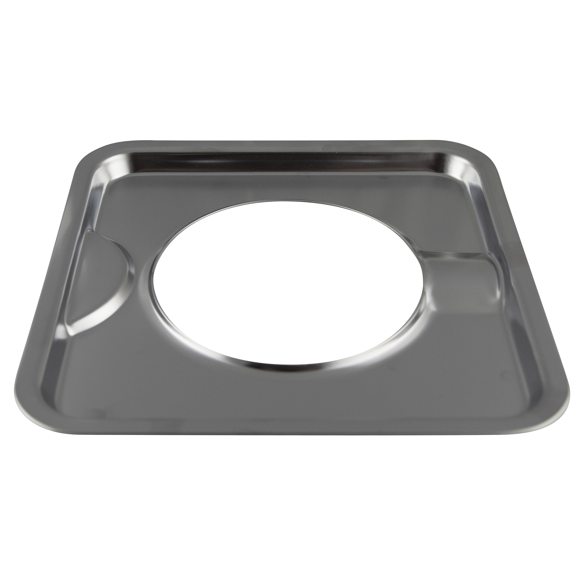 Range Kleen SGP4002X Style I Chrome Square 7.75 inch 2 Pack Range Drip Pan
