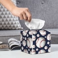 thumbnail image 6 of Kdxio Cute Basebal Print Tissue Box Cover,Square Decorative PU Leather Facial Paper Case Organizer Holder Dispenser for Bathroom,Night Stands,Desk,Car 5.2''X5.2''X5.2'', 6 of 8