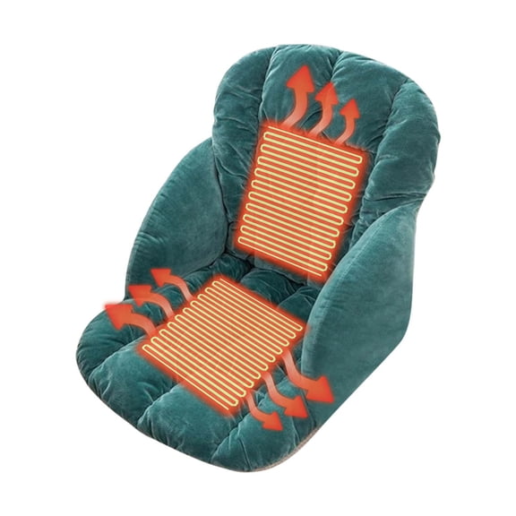 USB Heated Seat Cushion with Lumbar Support, Office Chair Cushion for Long Sitting, Warm Heating Pad for Home Car Desk Use, Waist Protection and Comfort