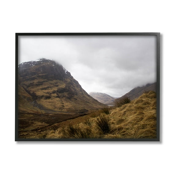 Stupell Industries Steep Cliffs Landscape Photograph Black Framed Art Print Wall Art, Design by Daphne Polselli