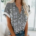 thumbnail image 2 of Mujeres Pantalones Cortos Impresos Blusas de Manga Corta Y Top Regular, Vestido de Moda de Verano Casual para Mujeres, 2 of 4