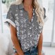 thumbnail image 2 of Mujeres Pantalones Cortos Impresos Blusas de Manga Corta Y Top Regular, Vestido de Moda de Verano Casual para Mujeres, 2 of 4