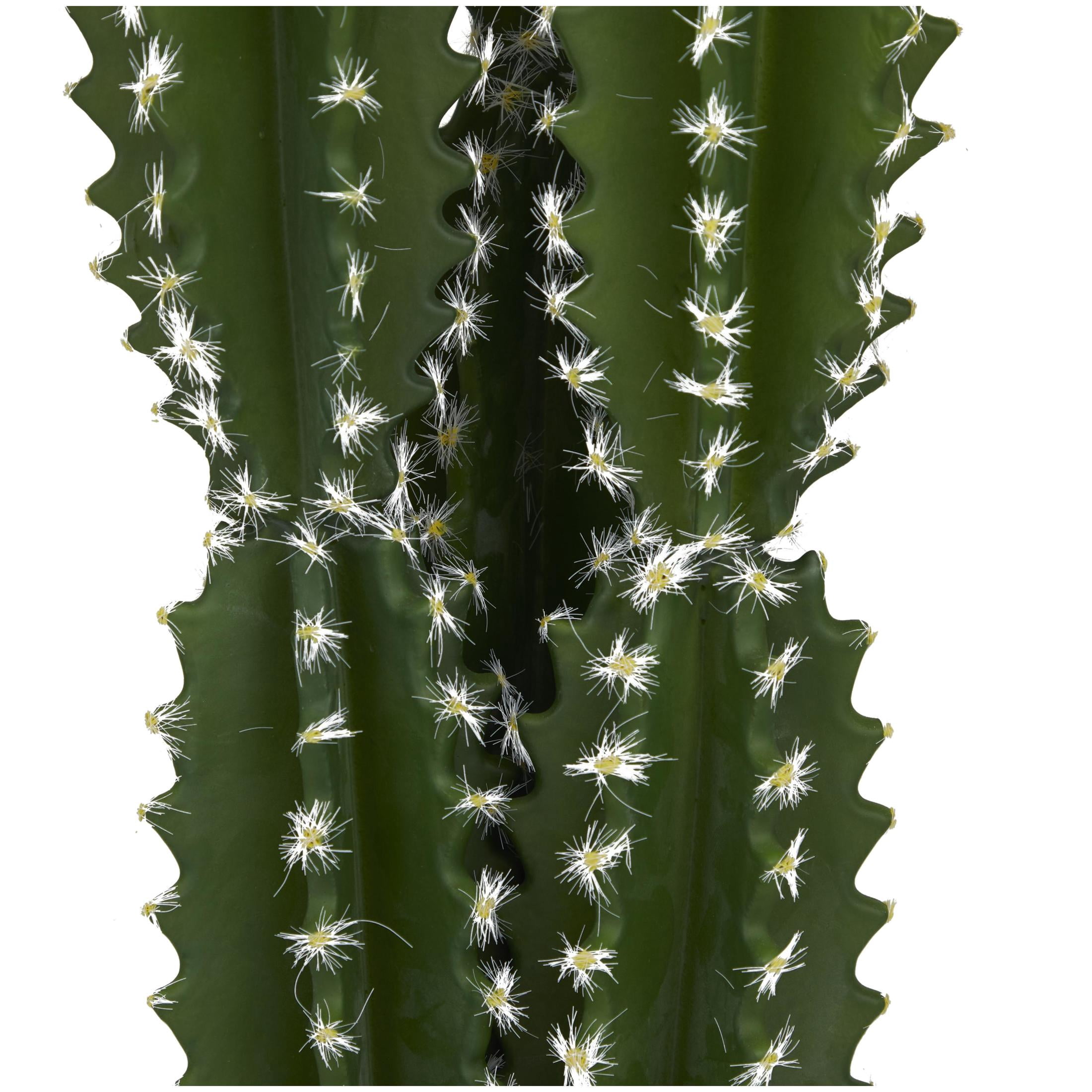 DecMode 23" Artificial Cactus Plant in Realistic Leaves and Black Round Pot