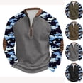 thumbnail image 4 of guisaled Camo Sweatshirt for Men Hunting Long Sleeve Half Zip Up Pullover Tops Fall Winter Casual Comfort Crewneck Sweatshirts, 4 of 5