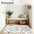 thumbnail image 3 of ODIKA 4x6 Machine Washable Non-Slip Area Rug, Modern Maze with Abstract Chevron and Detailing High Traffic Rug with Pad, Black, 534061, 3 of 8