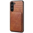 thumbnail image 4 of for Samsung Galaxy A14 Leather Phone Case Back Cover, Classic Croc-printed Check Crocodile Pattern Magnetic Foldable Hidden ID Credit Card Holder Slot, Kickstand Support, 4 of 8