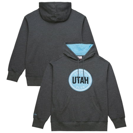 Men s Mitchell & Ness Anthracite Utah Hockey Club Playoff Pullover Hoodie
