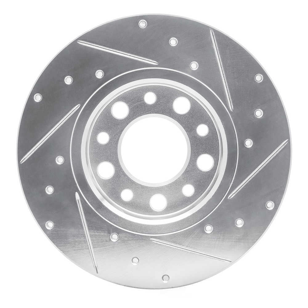 Dynamic Friction Company 631-42014L DFC Brake Rotor - Drilled And Slotted - Silver