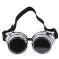thumbnail image 3 of SAYFUT Vintage Steampunk Metal Welding Goggles Retro Gothic Halloween Cosplay Round Black Glass Lens, 3 of 5