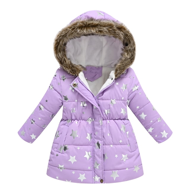 Vestes pour Filles 7/8, Veste Décontractée à Manches Longues, Col Rabattu, Imprimée, Vêtements d'Extérieur