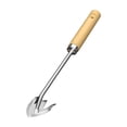 thumbnail image 3 of Deshierbe manual multiusos, mango cómodo portátil, herramientas de deshierbe de jardín, extractor de malezas de acero inoxidable para jardines de Mango Madera 3 Dientes shamjiam Extractor de deshierbe, 3 of 8