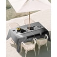 thumbnail image 3 of 60x102 Inch Outdoor Tablecloth with Umbrella Hole Zipper Rectangle Funny Cow Rectangular Tablecloths Outside Waterproof Cute Art Vintage Lovely Animals on Bathtub Patio Table Cover for Picnic Party, 3 of 8