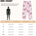 thumbnail image 2 of PISONIC Flamingo Body of Roses Flowers Printed Women's Pajama Pants, Comfy Pajama Bottoms With Pockets&Drawstring, 2 of 7