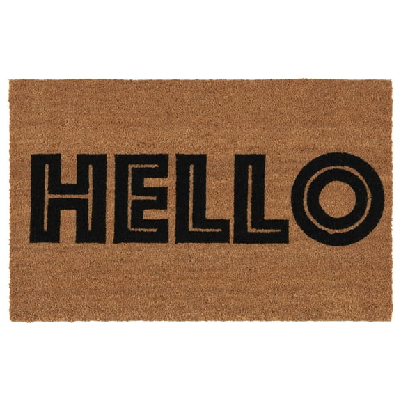 Safavieh HELLO Classic Door Mat Area Rug, Natural, 1'11" x 3'