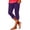 Purple, variant on Lenpel Yoga Capri Leggings for Women Fashion Lace Trim Elastic Waist Cropped Pants Lightweight Workout Slim Fit Capris