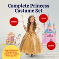thumbnail image 2 of Dress Up America Princess Costume for Girls -Gold Ball Gown Dress Up Costume for Kids, 2 of 6