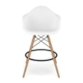 thumbnail image 2 of Aron Living Pyramid 28" Plastic Counter Stools with Arms in White (Set of 4), 2 of 6