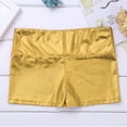 thumbnail image 5 of Zaldita Girls Shiny Metallic Dance Shorts Ballet Yoga Booty Shorts Gymnastic Tumbling Short Bottoms Gold 4, 5 of 6