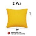 thumbnail image 4 of PiccoCasa 2Pcs Viscose Velvet Soft Decorative Throw Pillowcases 24"x24", Solar, 4 of 7