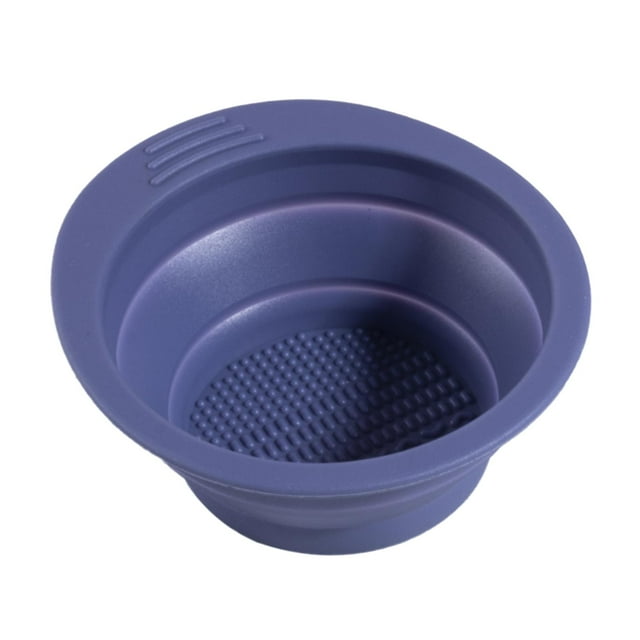 Cuenco de lavado de brochas de maquillaje de silicona portátil para viajes o uso doméstico profesional Azul Yuyangstore limpiador de cepillos de silicona
