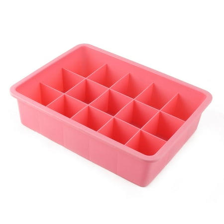 9 Inch Single Compartment Plastic Container - Home Plastic 15 Compartments Underwear Organizer Storage Box Case Pink